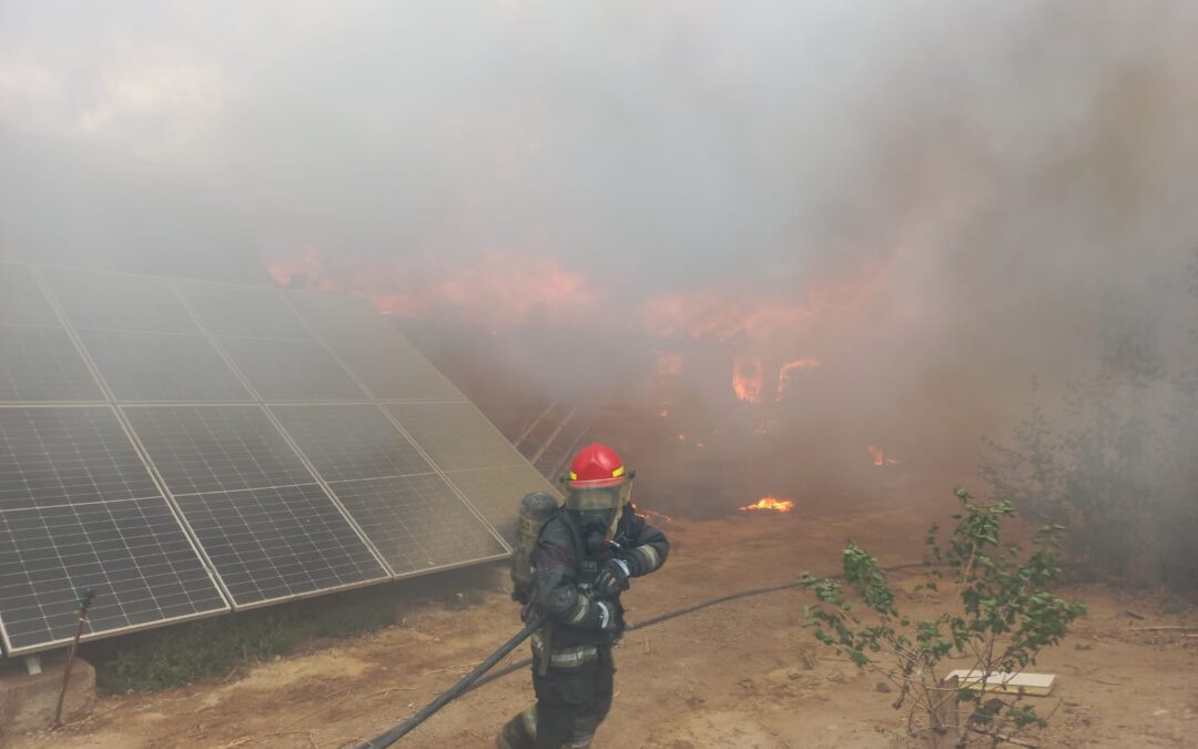 Se incendió una avícola en Las Heras y las pérdidas fueron totales