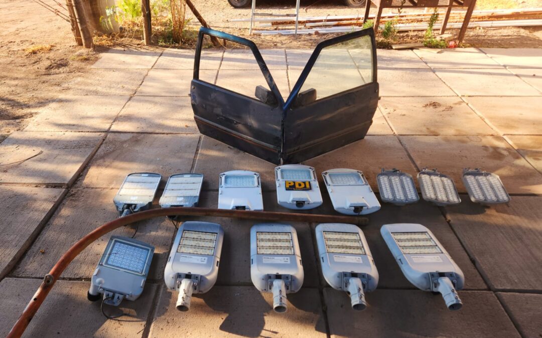 Operativos en Lavalle y Las Heras: secuestraron luminarias y autopartes robadas